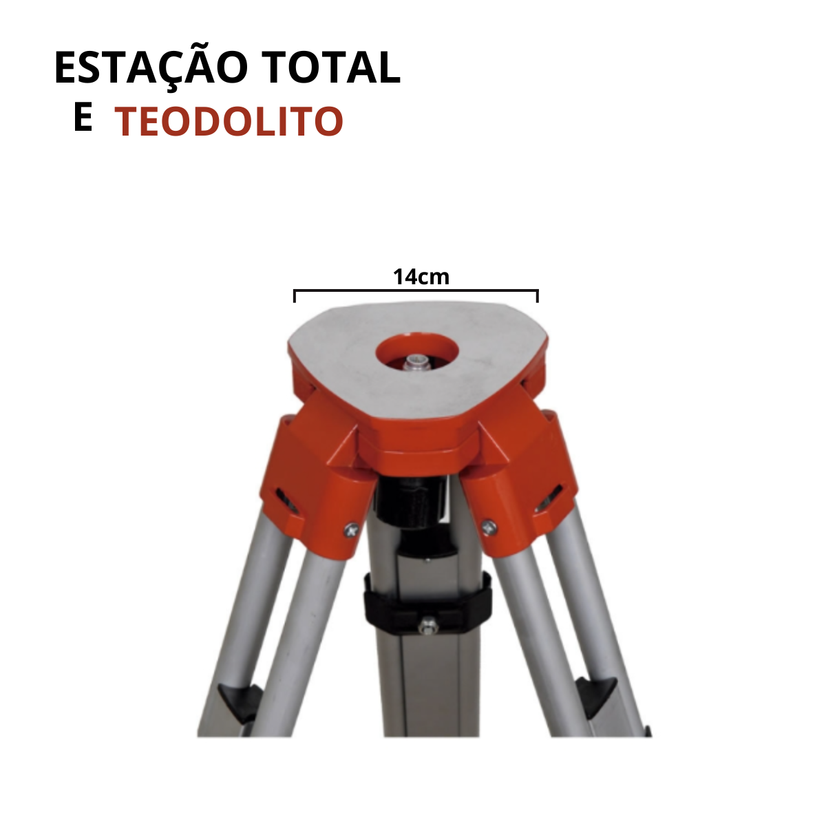 Tripe de Aluminio Dupla Trava Topografia Modelo JZ3 - Imagem 2